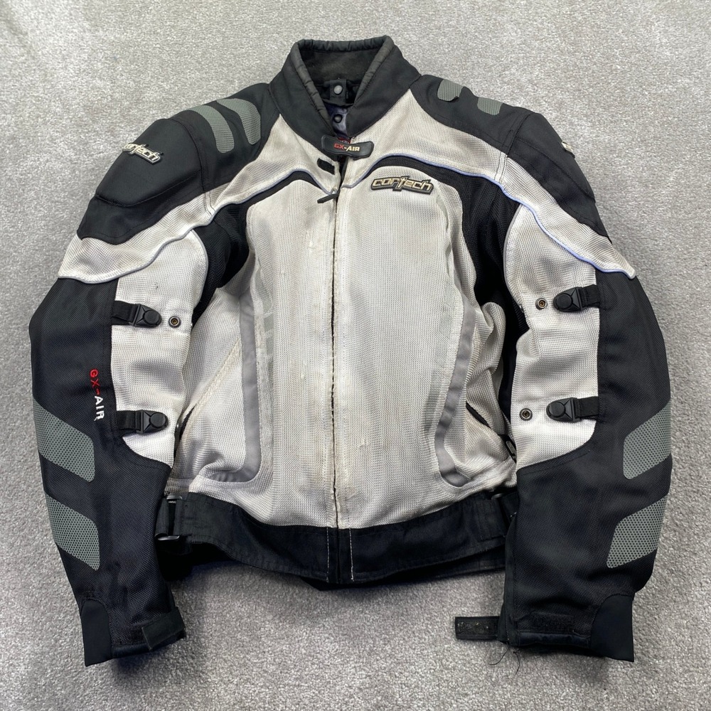 Cortech GX Sport Air 3.0 Mesh Motorcycle Jacket Mens SM 38 Grey Black Padded